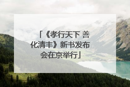 《孝行天下 善化清丰》新书发布会在京举行