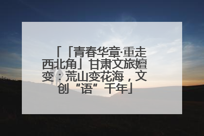 「青春华章·重走西北角」甘肃文旅嬗变：荒山变花海，文创“语”千年