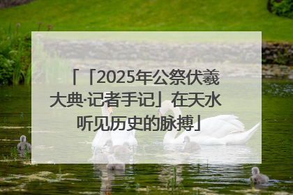 「2025年公祭伏羲大典·记者手记」在天水 听见历史的脉搏