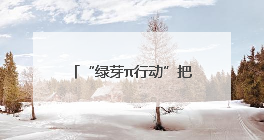 “绿芽π行动”把环保种进孩子心里