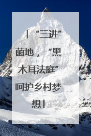 “三进”菌地，“黑木耳法庭”呵护乡村梦想