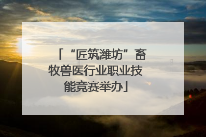 “匠筑潍坊”畜牧兽医行业职业技能竞赛举办