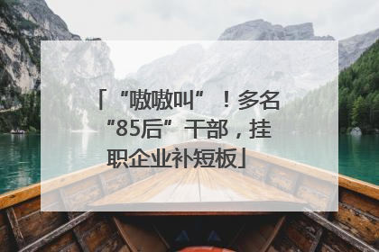 “嗷嗷叫”！多名“85后”干部，挂职企业补短板