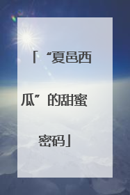 “夏邑西瓜”的甜蜜密码