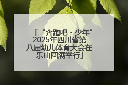 “奔跑吧・少年”2025年四川省第八届幼儿体育大会在乐山圆满举行