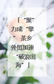 “聚”力成“擎” 茶乡外贸加速“破浪出海”