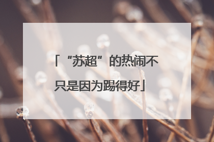 “苏超”的热闹不只是因为踢得好