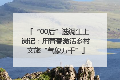 “00后”选调生上岗记：用青春激活乡村文旅“气象万千”