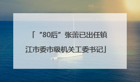“80后”张蕾已出任镇江市委市级机关工委书记