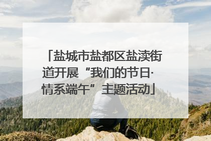 盐城市盐都区盐渎街道开展“我们的节日·情系端午”主题活动