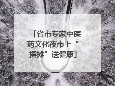 省市专家中医药文化夜市上“摆摊”送健康