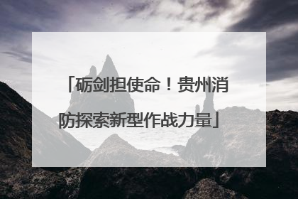 砺剑担使命！贵州消防探索新型作战力量