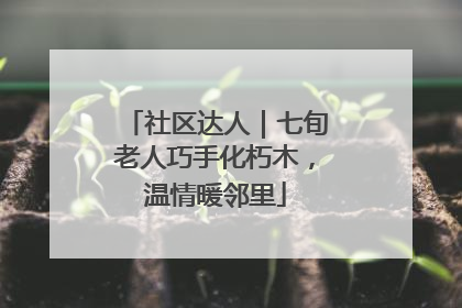 社区达人｜七旬老人巧手化朽木，温情暖邻里