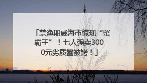 禁渔期威海市惊现“蟹霸王”！七人强卖3000元劣质蟹被铐！