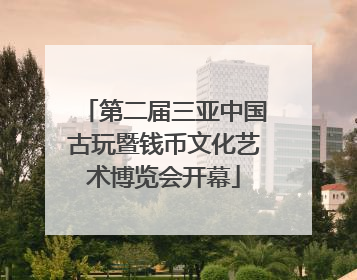 第二届三亚中国古玩暨钱币文化艺术博览会开幕
