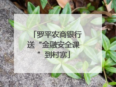 罗平农商银行送“金融安全课”到村寨