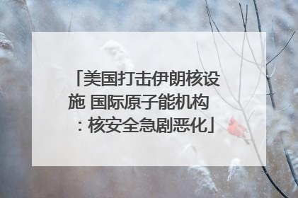 美国打击伊朗核设施 国际原子能机构：核安全急剧恶化