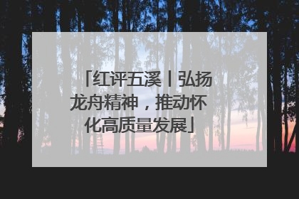 红评五溪丨弘扬龙舟精神，推动怀化高质量发展