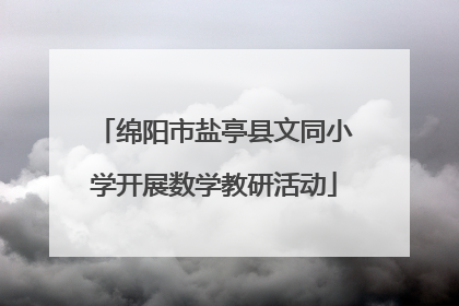 绵阳市盐亭县文同小学开展数学教研活动