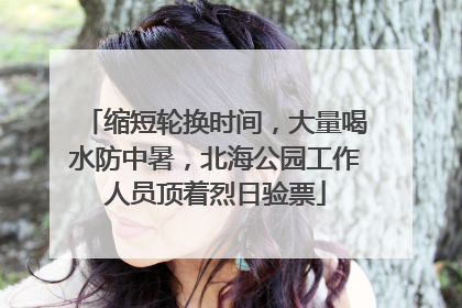 缩短轮换时间，大量喝水防中暑，北海公园工作人员顶着烈日验票