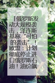 俄罗斯发动大规模袭击，泽连斯基称“可怕的袭击”！欧盟：计划彻底停止进口俄罗斯石油！油价飙涨