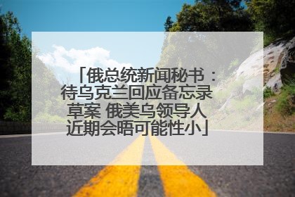 俄总统新闻秘书：待乌克兰回应备忘录草案 俄美乌领导人近期会晤可能性小