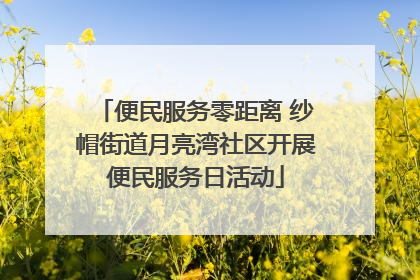 便民服务零距离 纱帽街道月亮湾社区开展便民服务日活动