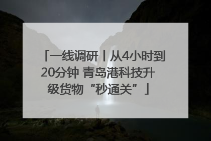 一线调研丨从4小时到20分钟 青岛港科技升级货物“秒通关”