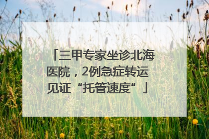 三甲专家坐诊北海医院，2例急症转运见证“托管速度”