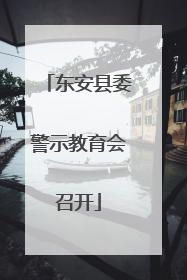 东安县委警示教育会召开