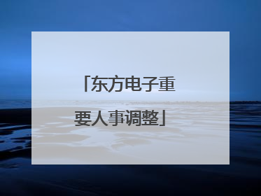 东方电子重要人事调整