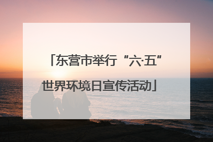东营市举行“六·五”世界环境日宣传活动