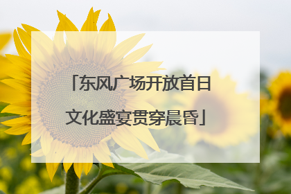 东风广场开放首日 文化盛宴贯穿晨昏