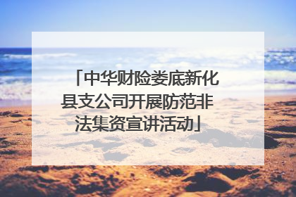 中华财险娄底新化县支公司开展防范非法集资宣讲活动