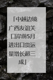 中越边境广西友谊关口岸前5月进出口货运量增长超三成