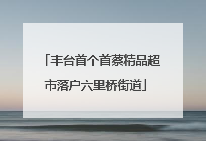 丰台首个首蔡精品超市落户六里桥街道