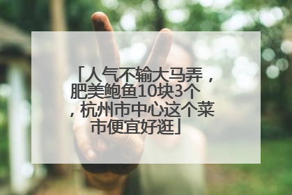 人气不输大马弄，肥美鲍鱼10块3个，杭州市中心这个菜市便宜好逛