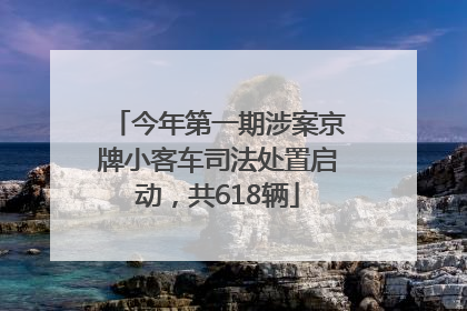 今年第一期涉案京牌小客车司法处置启动，共618辆