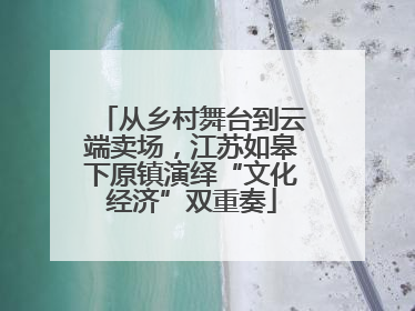 从乡村舞台到云端卖场，江苏如皋下原镇演绎“文化经济”双重奏