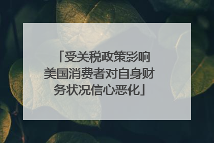 受关税政策影响 美国消费者对自身财务状况信心恶化