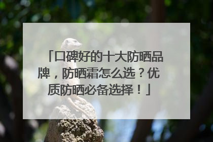 口碑好的十大防晒品牌，防晒霜怎么选？优质防晒必备选择！