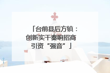 台前县后方镇：创新实干奏响招商引资“强音”