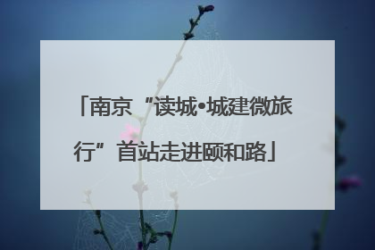 南京“读城•城建微旅行”首站走进颐和路