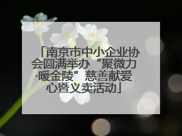 南京市中小企业协会圆满举办“聚微力·暖金陵”慈善献爱心暨义卖活动
