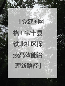 党建+网格！宝丰县铁北社区探索高效能治理新路径