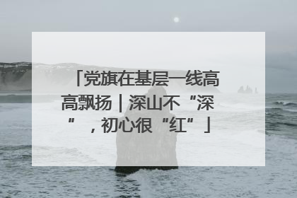 党旗在基层一线高高飘扬｜深山不“深”，初心很“红”