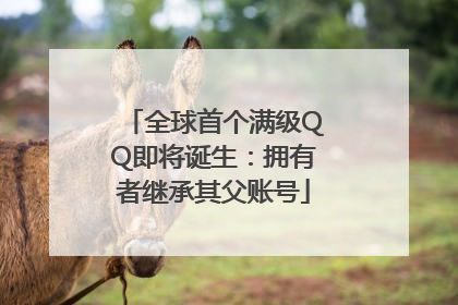 全球首个满级QQ即将诞生：拥有者继承其父账号