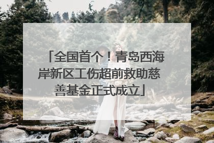 全国首个！青岛西海岸新区工伤超前救助慈善基金正式成立