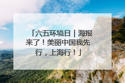 六五环境日｜海报来了！美丽中国我先行，上海行！