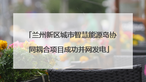 兰州新区城市智慧能源岛协同耦合项目成功并网发电